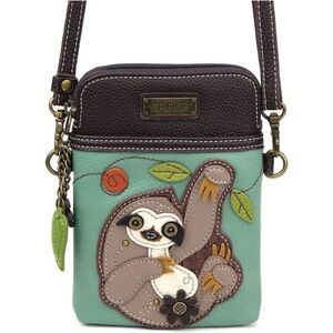 Chala Sloth Crossbody Bag in Brown and Green NWT